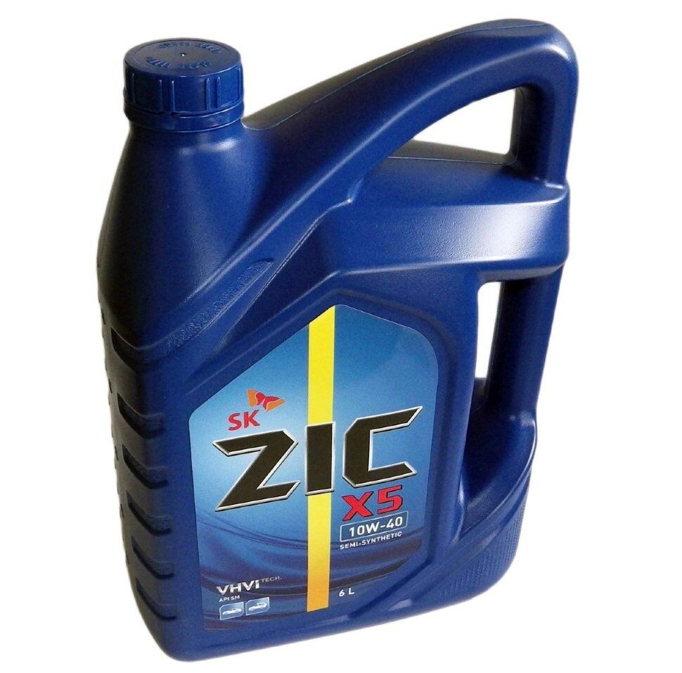 Масло моторное ZIC X5 10W-40 Полусинтетическое 6 л