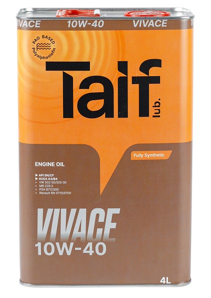 Масло моторное TAIF VIVACE 10W-40 Полусинтетическое 4 л