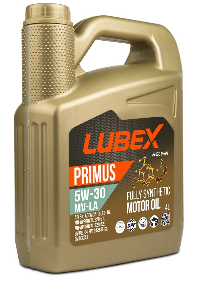 Масло моторное LUBEX Primus MV-LA 5W-30 Синтетическое 4 л