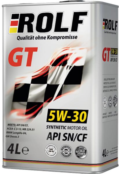 Масло моторное ROLF GT 5W-30 Синтетическое 4 л