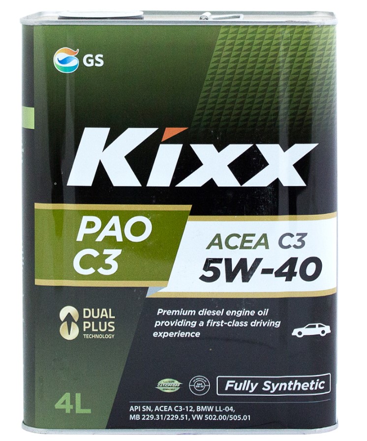 Масло моторное KIXX PAO 5W-40 Синтетическое 4 л