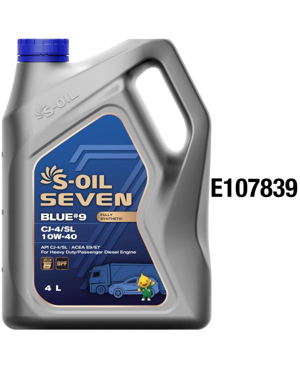 Масло моторное S-OIL BLUE #9 10W-40 Синтетическое 4 л
