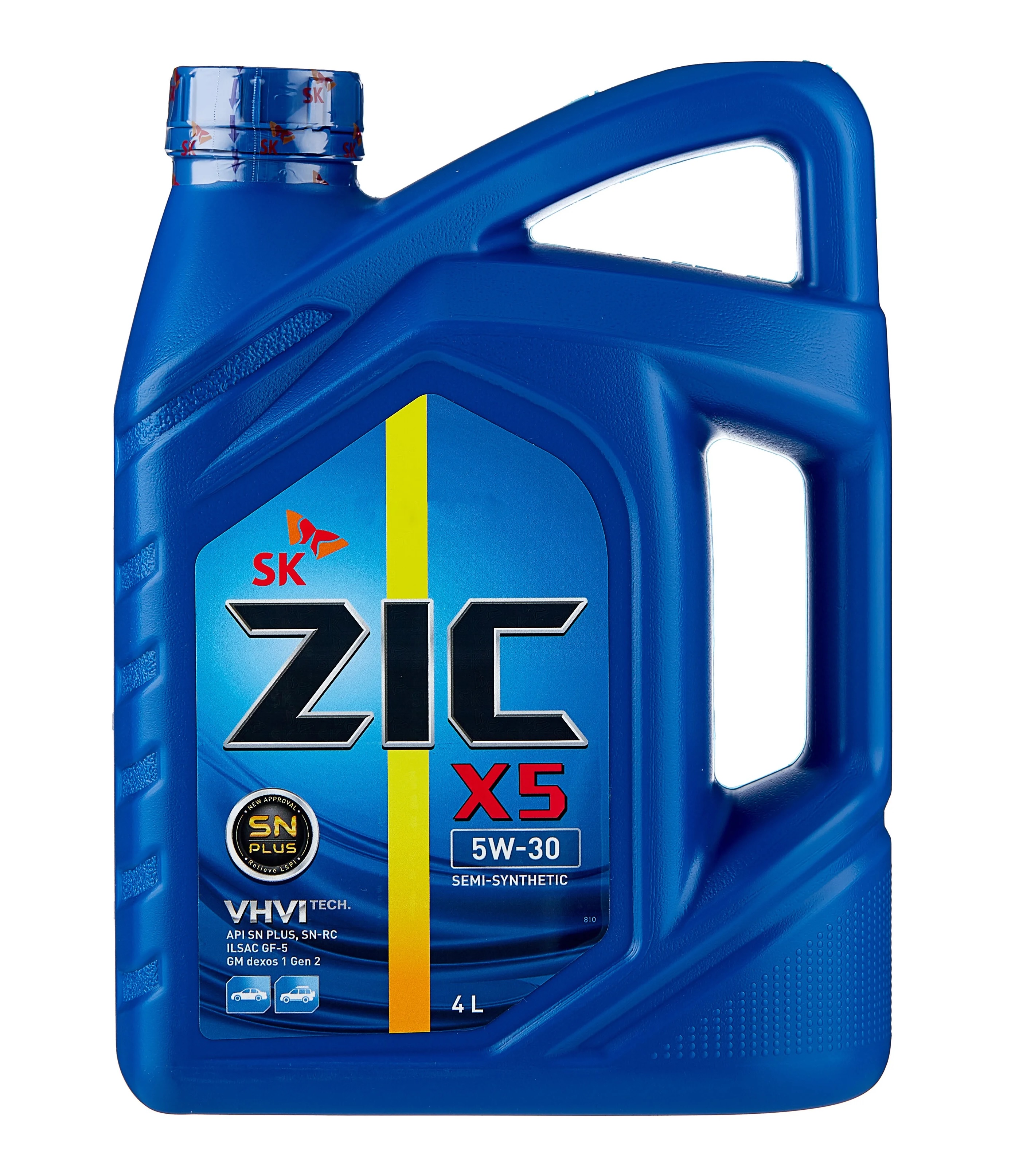Масло моторное ZIC X5 5W-30 Полусинтетическое 4 л