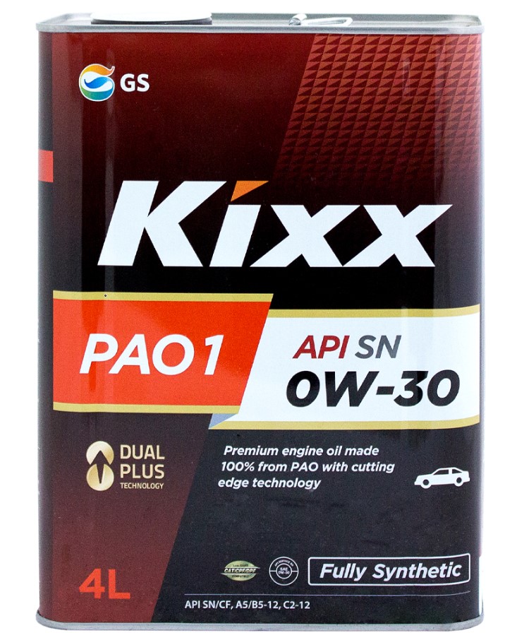 Масло моторное KIXX PAO1 0W-30 Синтетическое 4 л