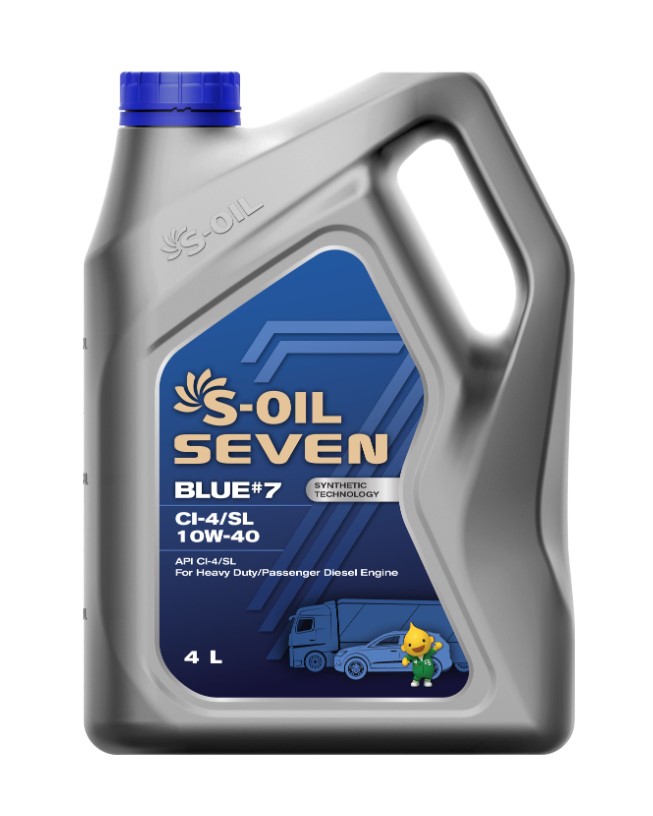 Масло моторное S-OIL BLUE #7 10W-40 Синтетическое 4 л