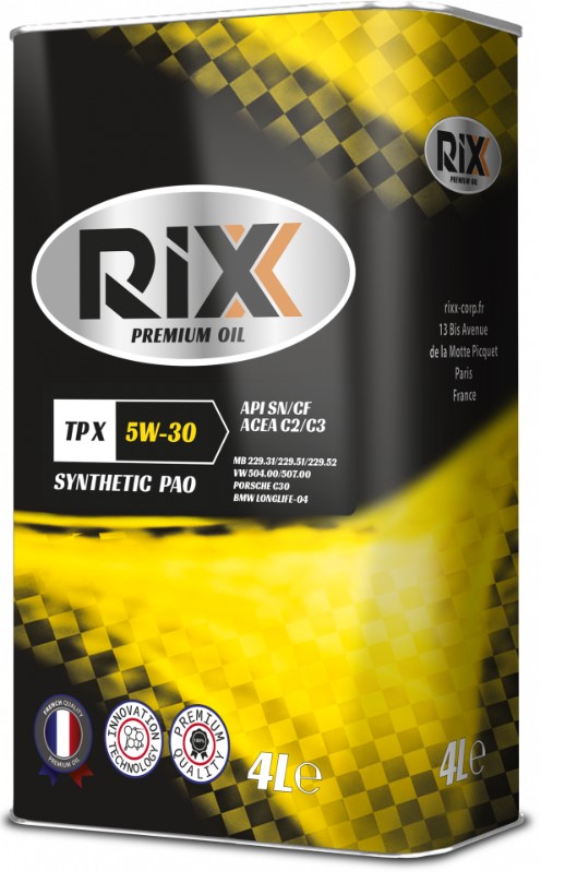 Масло моторное RIXX TP X 5W-30 Синтетическое 4 л