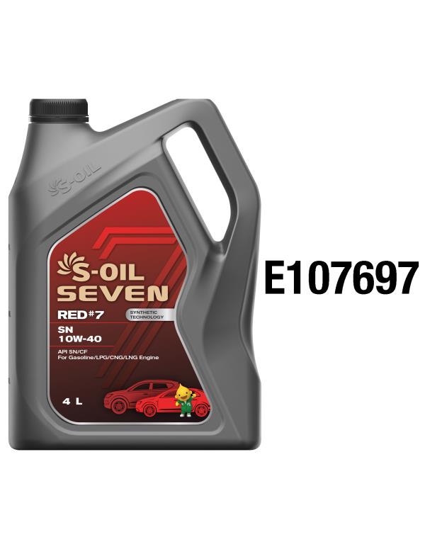 Масло моторное S-OIL RED #7 10W-40 Синтетическое 4 л