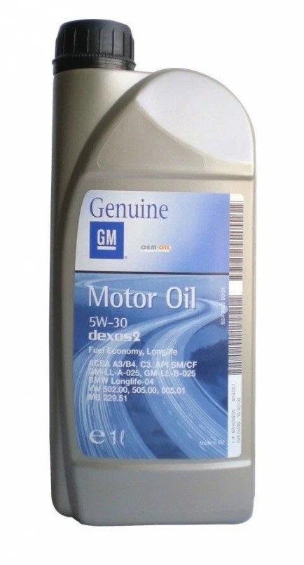 Масло моторное GENERAL MOTORS Dexos 2 5W-30 Синтетическое 1 л