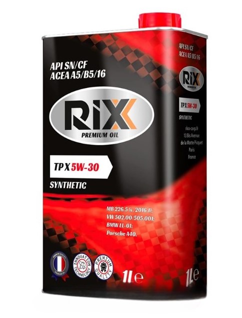 Масло моторное RIXX TP X 5W-30 Синтетическое 1 л