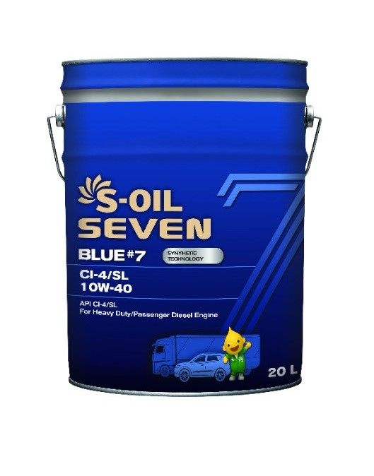 Масло моторное S-OIL BLUE #7 10W-40 Синтетическое 20 л