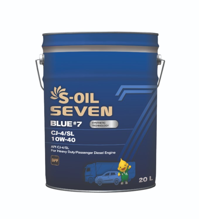 Масло моторное S-OIL BLUE #7 10W-40 Синтетическое 20 л