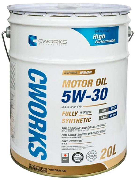 Масло моторное CWORKS SUPERIA 5W-30 Синтетическое 20 л