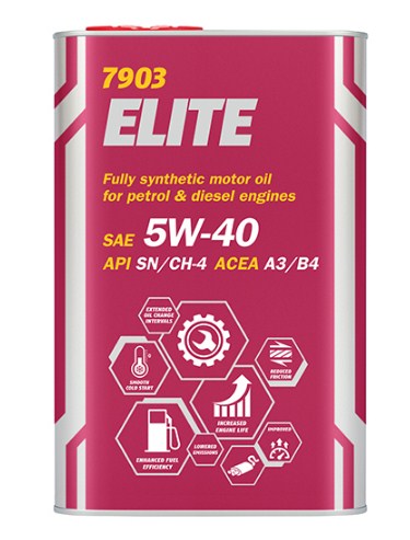 Масло моторное MANNOL 7903 Elite 5W-40 Синтетическое 4 л