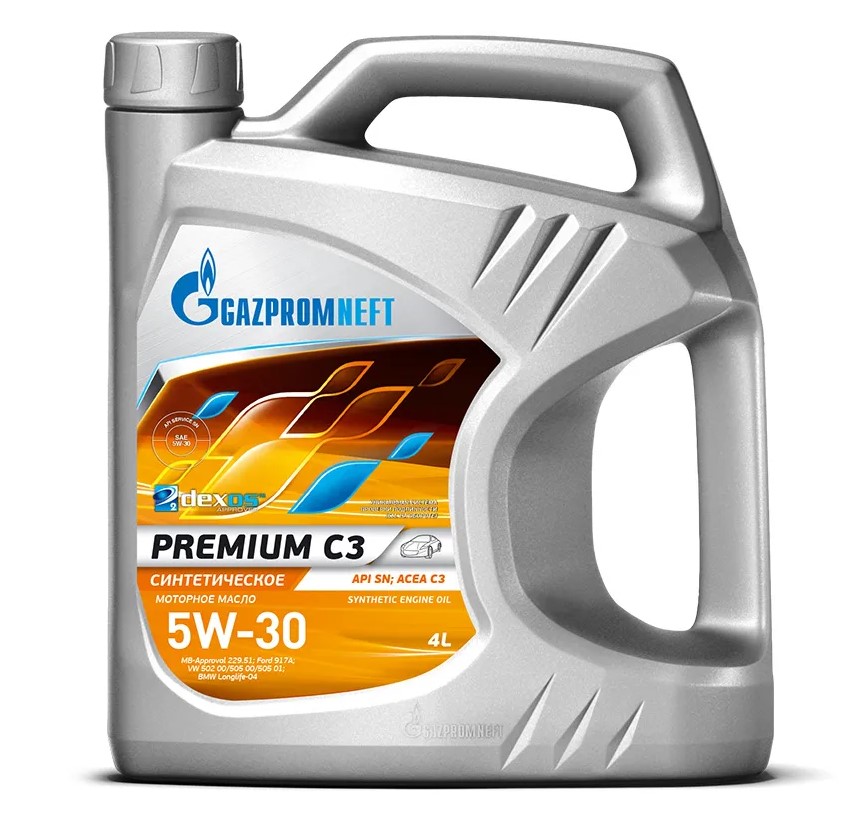 Масло моторное GAZPROMNEFT Premium С3 5W-30 Синтетическое 4 л