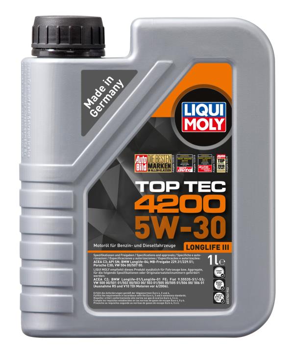 Масло моторное LIQUI MOLY Top Tec 4200 5W-30 Синтетическое 1 л