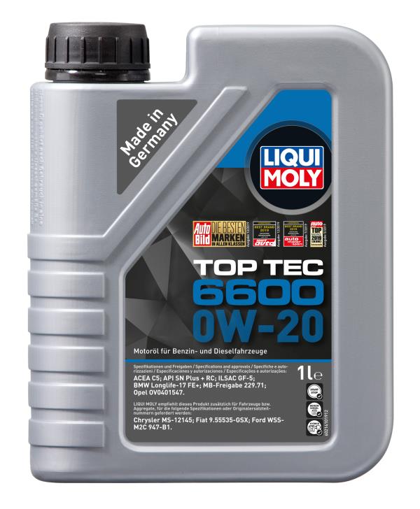 Масло моторное LIQUI MOLY Top Tec 6600 0W-20 Синтетическое 1 л