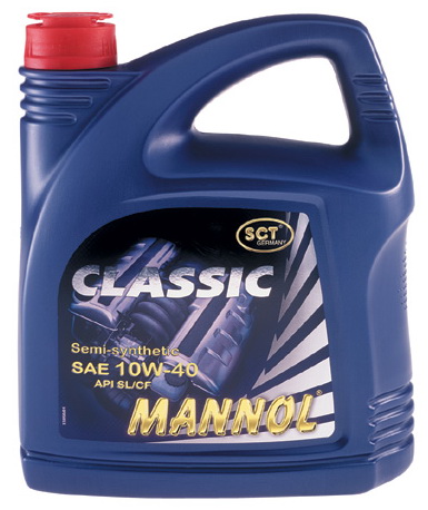 Масло моторное MANNOL 7501 Classic 10W-40 Полусинтетическое 4 л