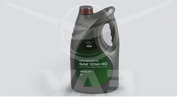 Масло моторное UAZ Motor Oil 10W-40 Полусинтетическое 4 л