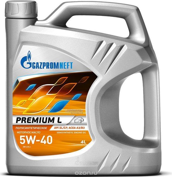 Масло моторное GAZPROMNEFT Premium L 5W-40 Полусинтетическое 4 л