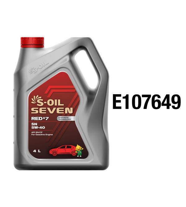 Масло моторное S-OIL RED #7 5W-40 Синтетическое 4 л