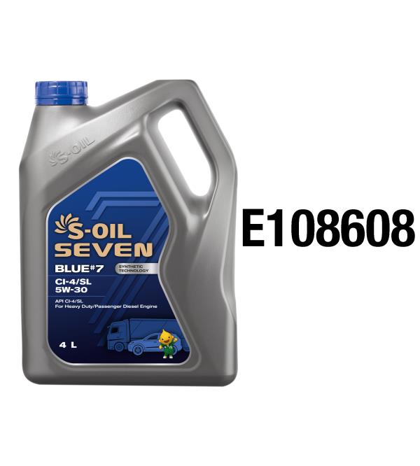 Масло моторное S-OIL BLUE #7 5W-30 Синтетическое 4 л