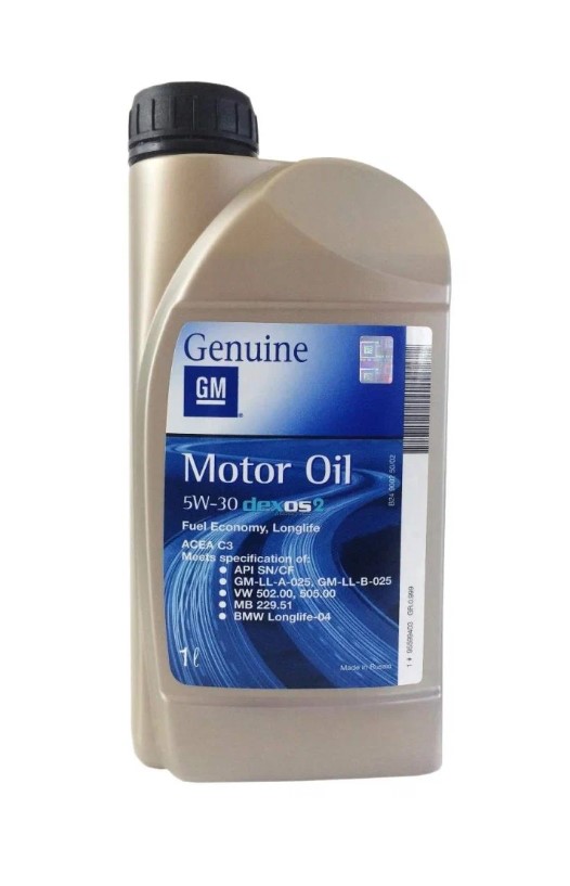 Масло моторное GENERAL MOTORS Dexos 2 5W-30 Синтетическое 1 л