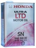Масло моторное HONDA Ultra LTD 5W-30 Полусинтетическое 4 л