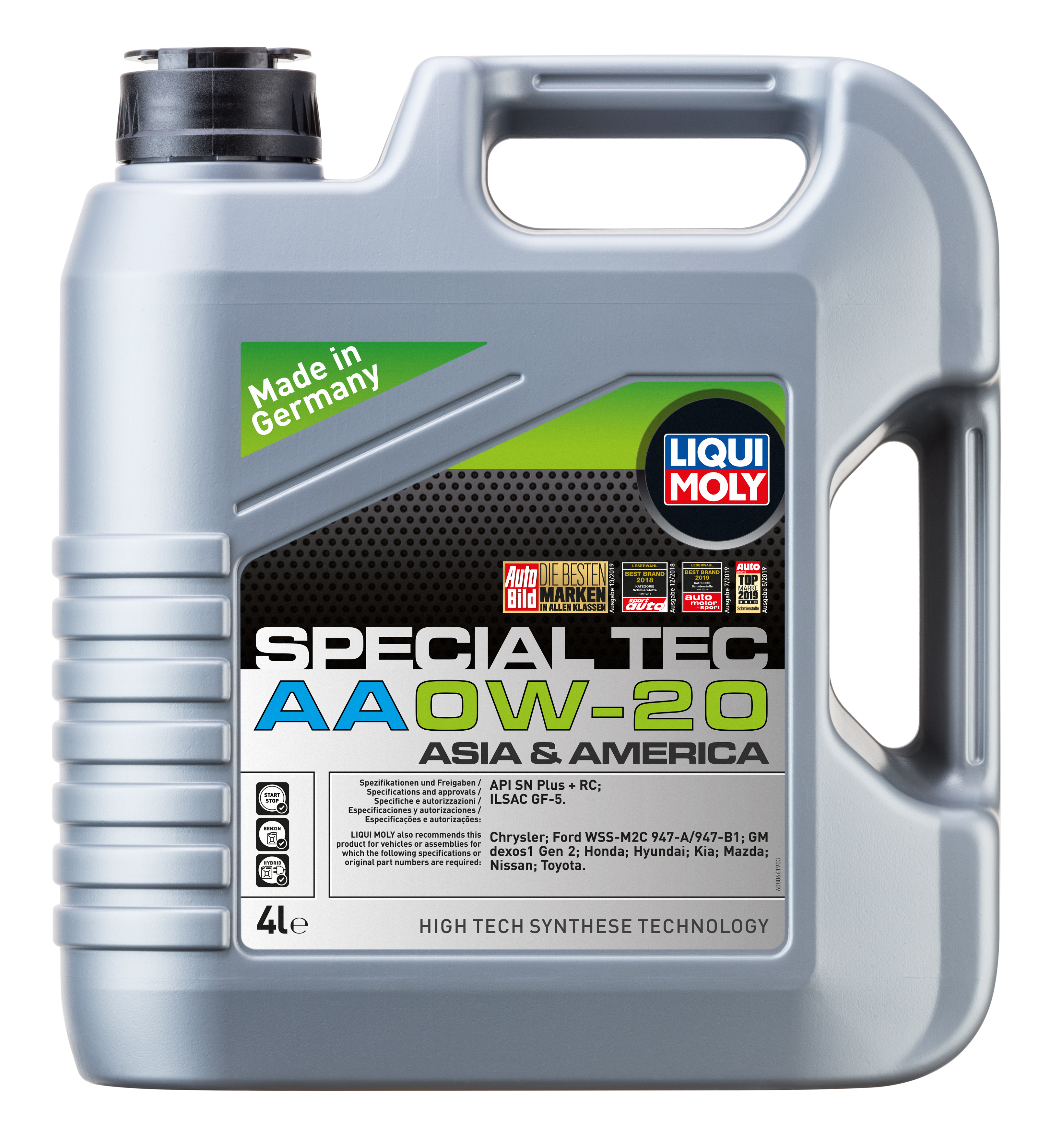 Масло моторное LIQUI MOLY Special Tec AA 0W-20 Синтетическое 4 л