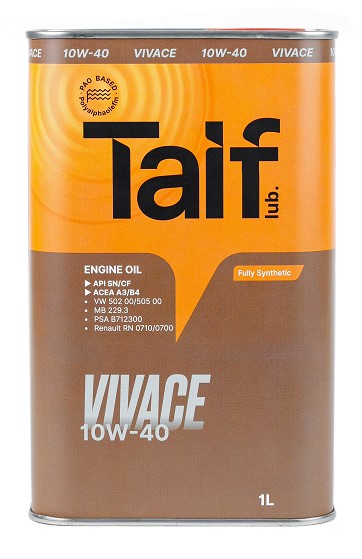 Масло моторное TAIF VIVACE 10W-40 Полусинтетическое 1 л