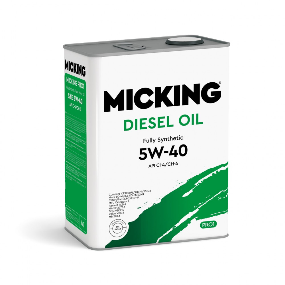Масло моторное MICKING Diesel Oil PRO1 5W-40 Синтетическое 4 л