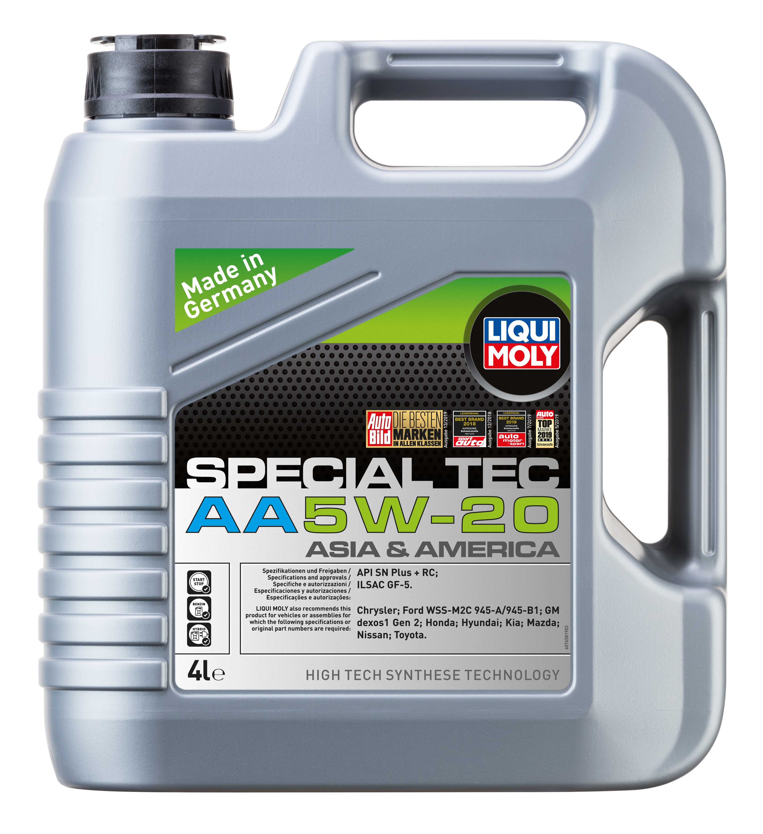 Масло моторное LIQUI MOLY Special Tec AA 5W-20 Синтетическое 4 л