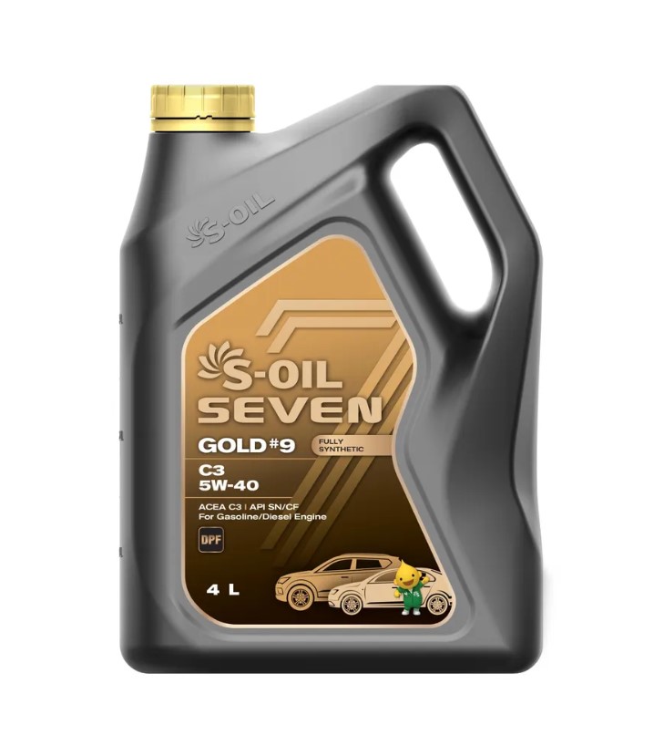 Масло моторное S-OIL GOLD #9 5W-40 Синтетическое 4 л