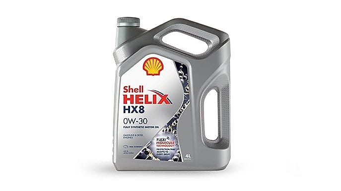 Масло моторное SHELL Helix HX8 0W-30 Синтетическое 4 л