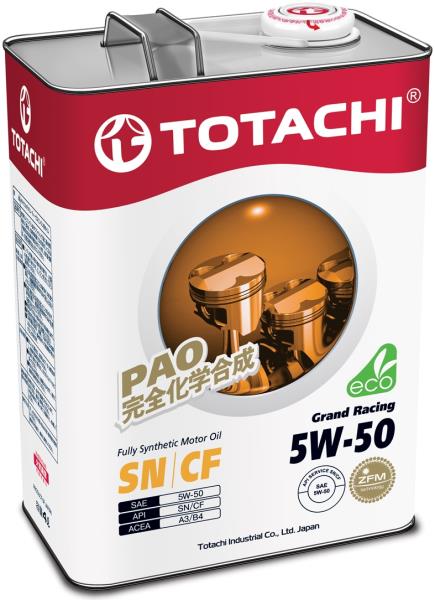 Масло моторное TOTACHI Grand Racing Fully 5W-50 Синтетическое 4 