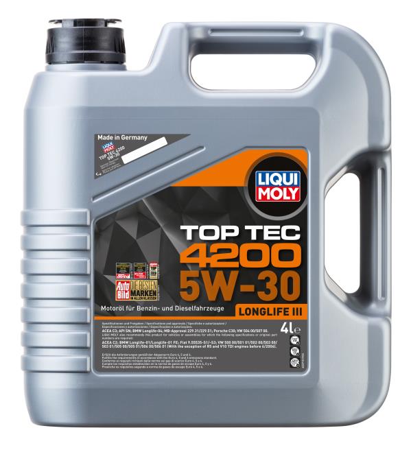 Масло моторное LIQUI MOLY Top Tec 4200 5W-30 Синтетическое 4 л