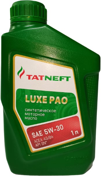 Масло моторное TATNEFT LUXE PAO 5W-30 Синтетическое 1 л