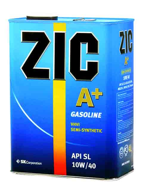 Масло моторное ZIC A+ 10W-40 Полусинтетическое 4 л
