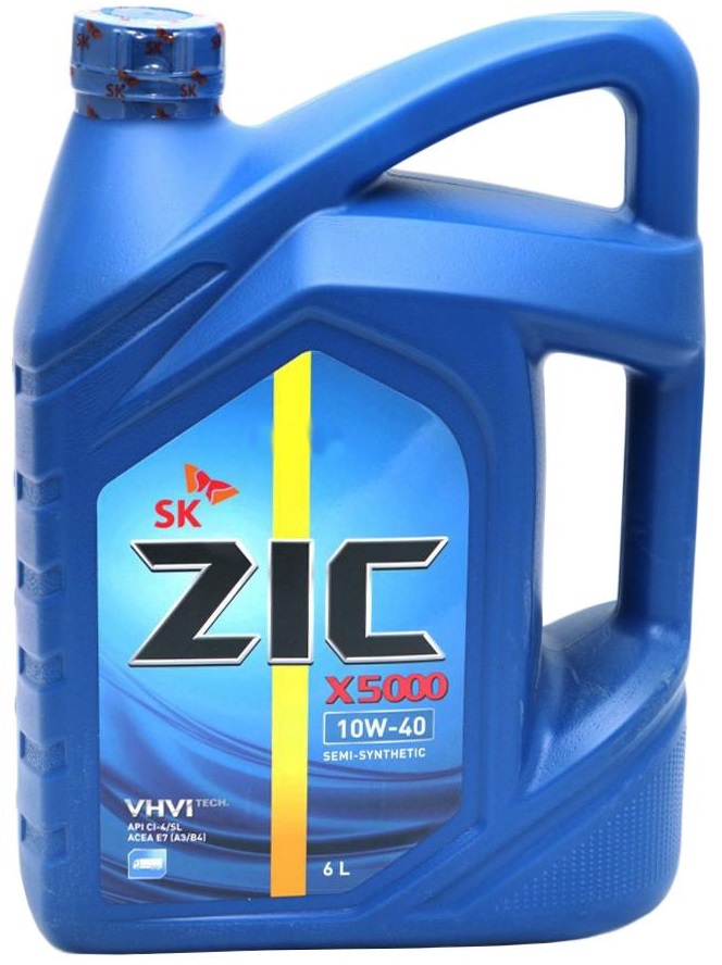 Масло моторное ZIC X 5000 10W-40 Полусинтетическое 6 л