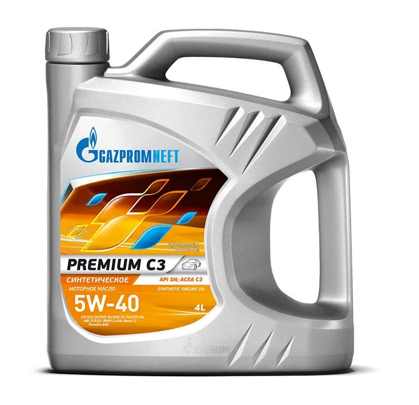 Масло моторное GAZPROMNEFT Premium С3 5W-40 Синтетическое 4 л