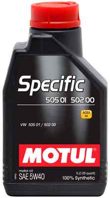 Масло моторное MOTUL Specific VW 505.01 5W-40 Синтетическое 1 л