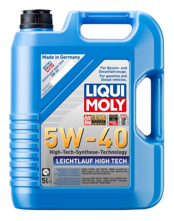Масло моторное LIQUI MOLY Leichtlauf High Tech 5W-40 Синтетическ