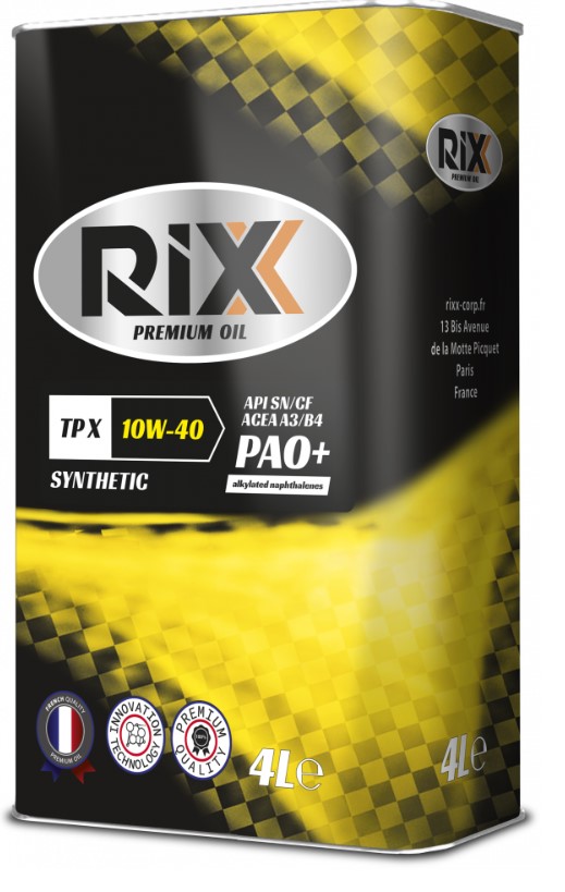 Масло моторное RIXX TP X SAE 10W-40 Синтетическое 4 л