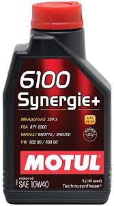 Масло моторное MOTUL 6100 Synergie+ 10W-40 Синтетическое 4 л