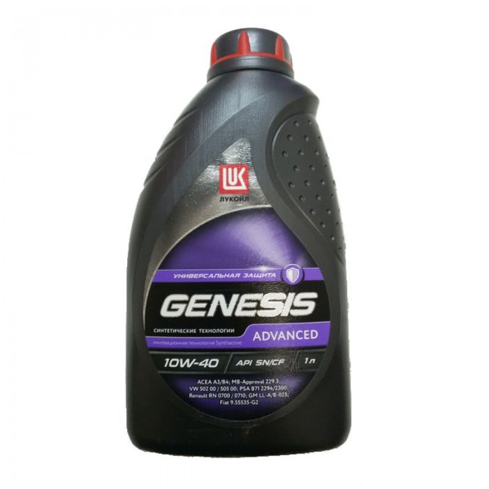 Масло моторное LUKOIL Genesis Advanced 10W-40 Синтетическое 1 л
