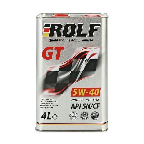 Масло моторное ROLF GT 5W-40 Синтетическое 1 л