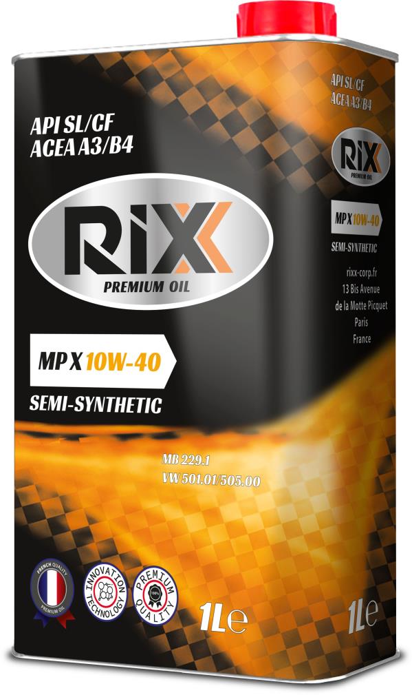 Масло моторное RIXX MP X 10W-40 Полусинтетическое 1 л