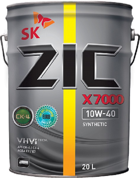 Масло моторное ZIC X7000 10W-40 Синтетическое 20 л