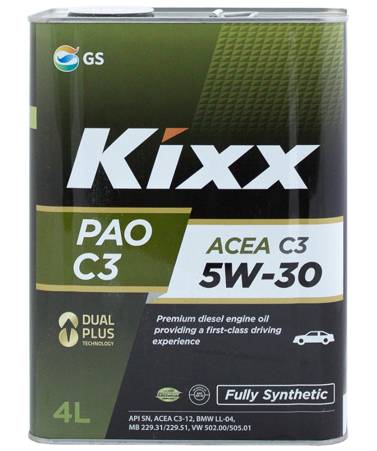 Масло моторное KIXX PAO 5W-30 Синтетическое 4 л