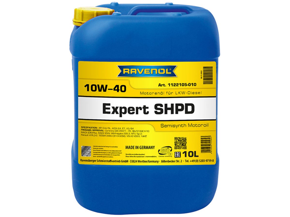 Масло моторное RAVENOL Expert SHPD 10W-40 Полусинтетическое 10 л