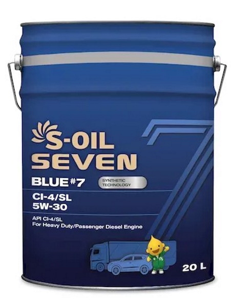 Масло моторное S-OIL BLUE #7 5W-30 Синтетическое 20 л